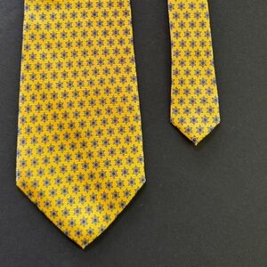 RLL Lauren Ralph Lauren Mens 100% Silk Neck Tie Yellow USA